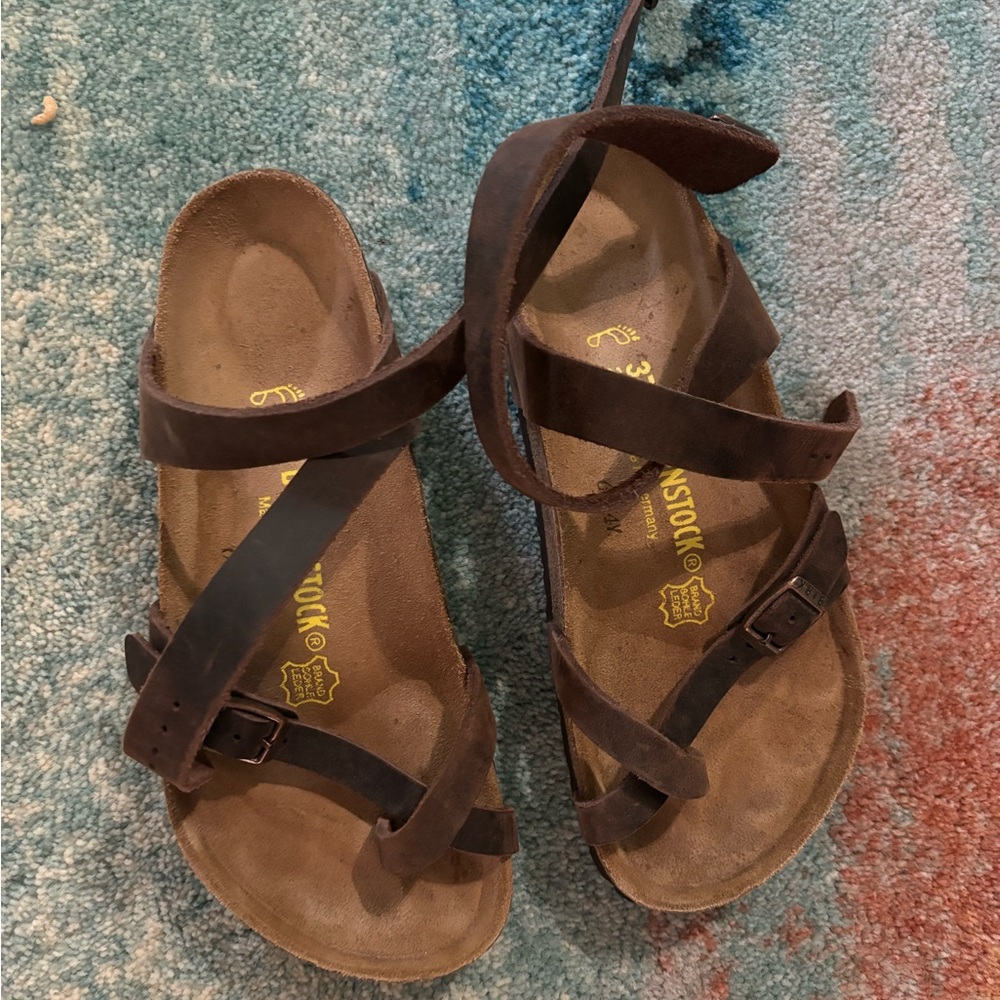 Birkenstock Yara Oiled Leather Sandals, 37